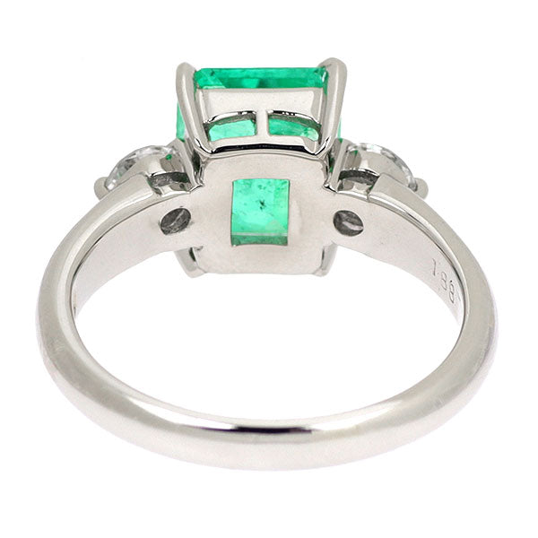 Pt900 エメラルド ダイヤモンド リング 1.88ct D0.44ct