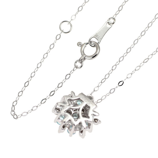 K18WG パライバトルマリン ダイヤモンド ペンダントネックレス 0.18ct D0.25ct