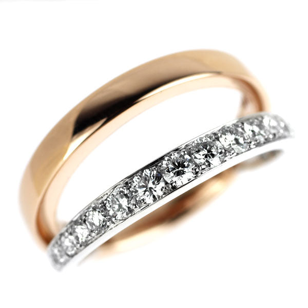 K18WG/PG ダイヤモンド リング 0.69ct