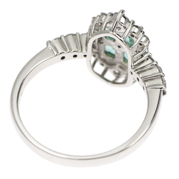 Pt900 エメラルド ダイヤモンド リング 0.56ct D0.45ct