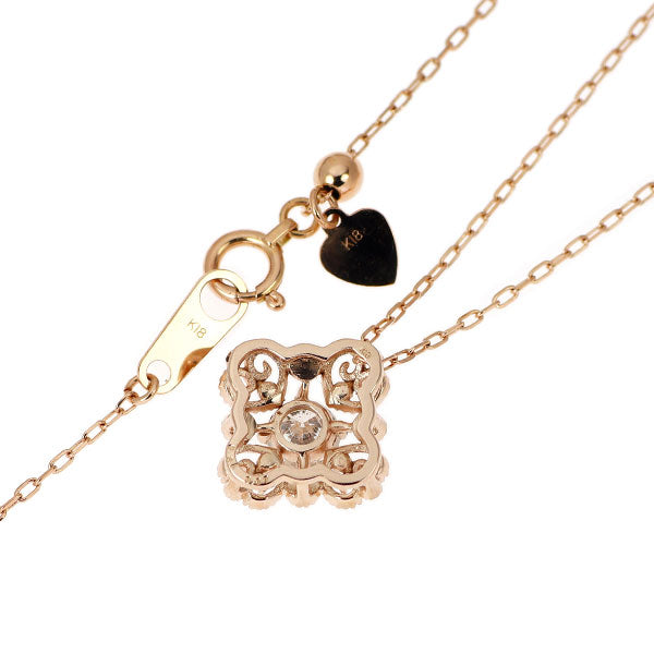 K18PG ダイヤモンド  ペンダントネックレス 0.31ct D0.07ct