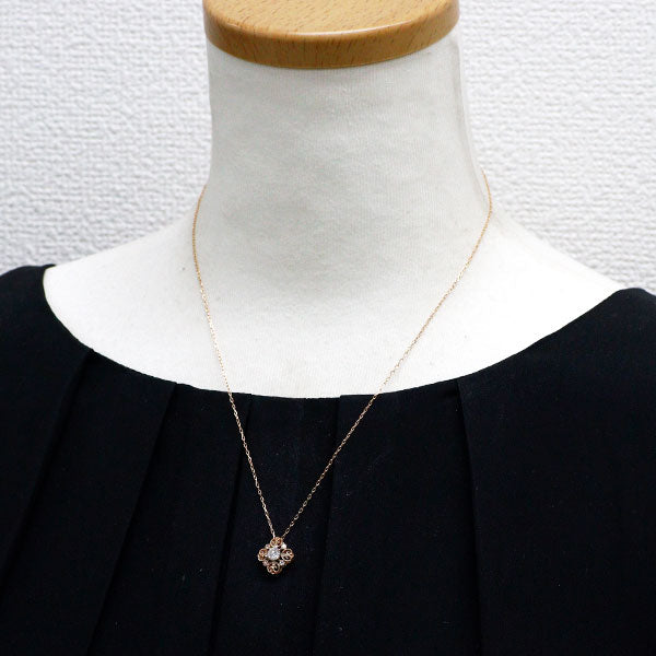 K18PG ダイヤモンド  ペンダントネックレス 0.31ct D0.07ct