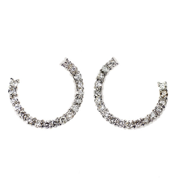 K18WG ダイヤモンド ピアス 0.50ct