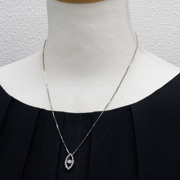Pt900/ Pt850 ダイヤモンド ペンダントネックレス 0.303ct D0.34ct