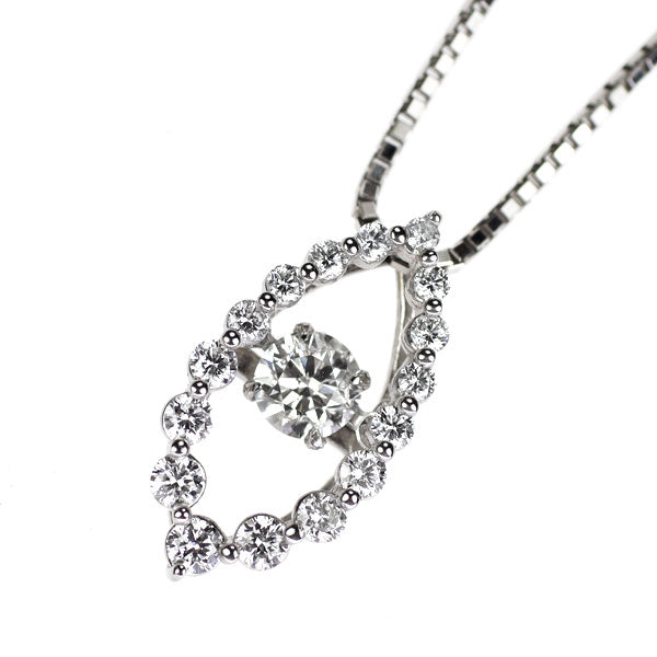 Pt900/ Pt850 ダイヤモンド ペンダントネックレス 0.303ct D0.34ct