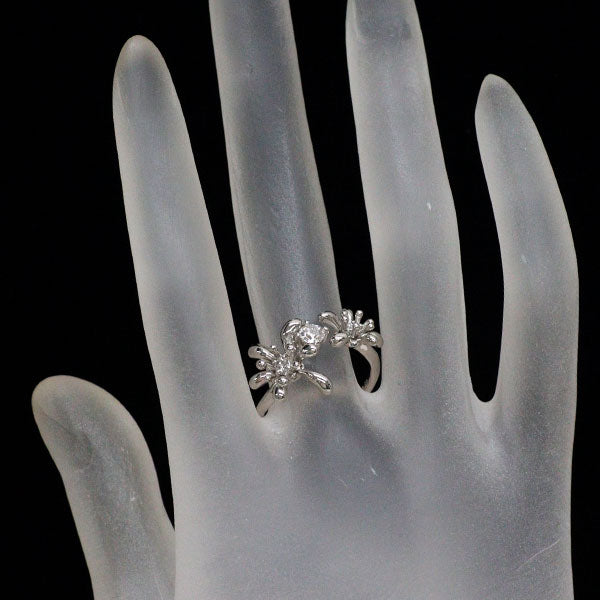 Pt900 ダイヤモンド リング 0.223ct D VVS2 3EXHC D0.09ct フラワー