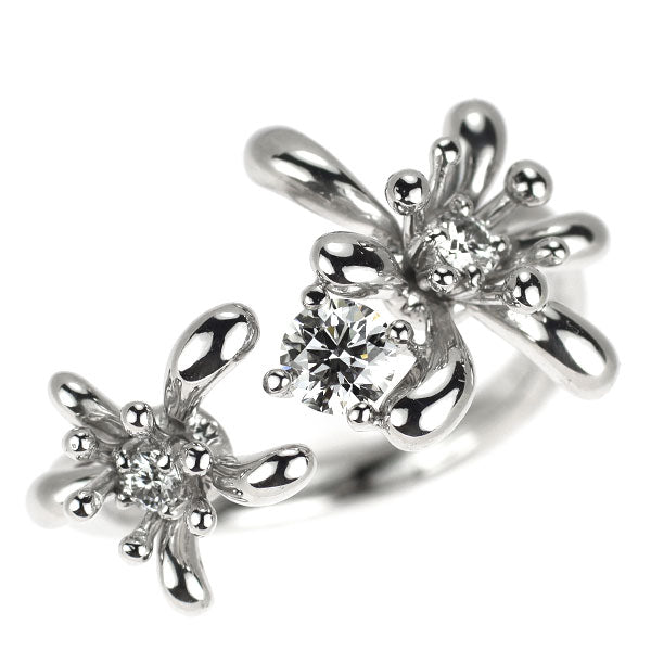 Pt900 ダイヤモンド リング 0.223ct D VVS2 3EXHC D0.09ct フラワー