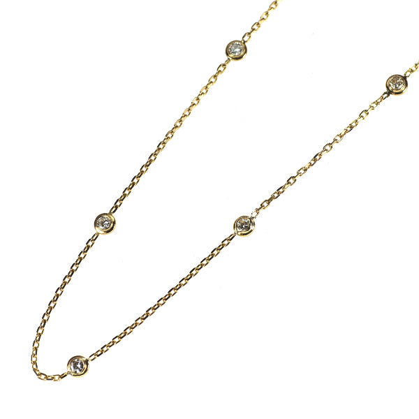 K18YG ダイヤモンド ネックレス 0.51ct ステーション