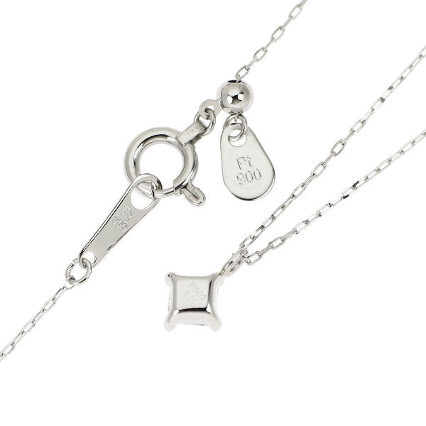 Pt900 プリンセスカット ダイヤモンド ペンダントネックレス 0.21ct