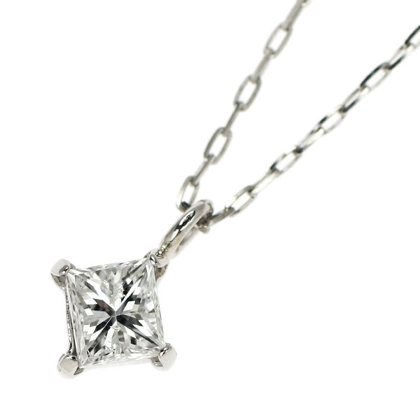 Pt900 プリンセスカット ダイヤモンド ペンダントネックレス 0.21ct