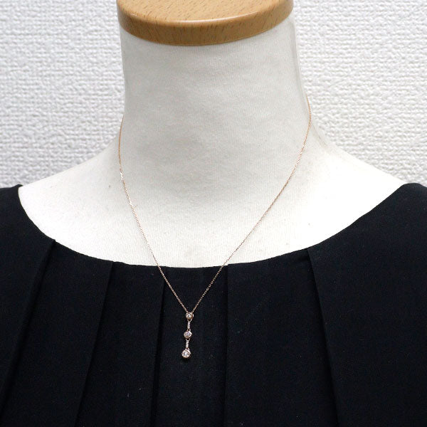 K18PG ダイヤモンド ペンダントネックレス 0.20ct