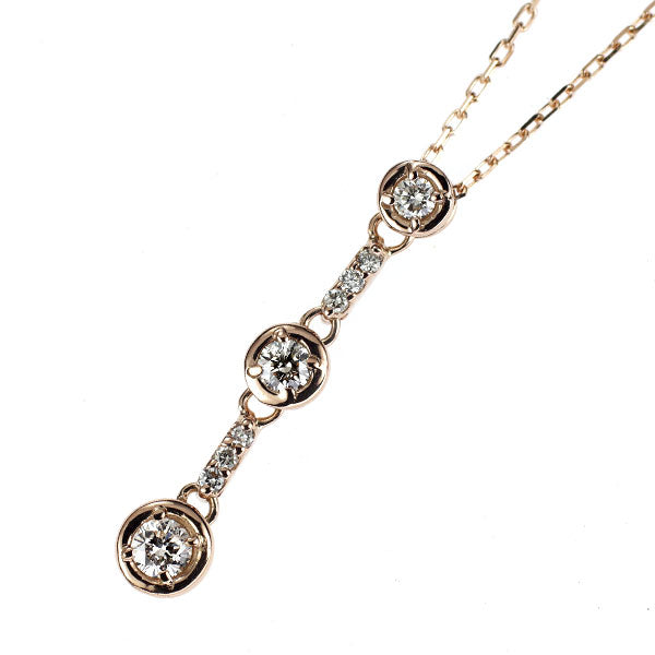 K18PG ダイヤモンド ペンダントネックレス 0.20ct