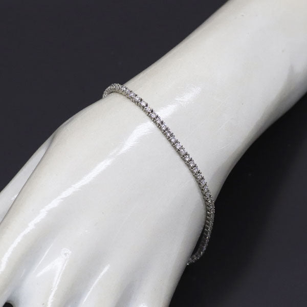 Pt850 ダイヤモンド テニスブレスレット 2.02ct