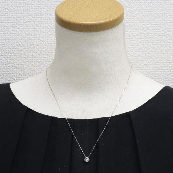 Pt950/ Pt850 ローズカットダイヤモンド ペンダントネックレス 0.15ct D0.07ct