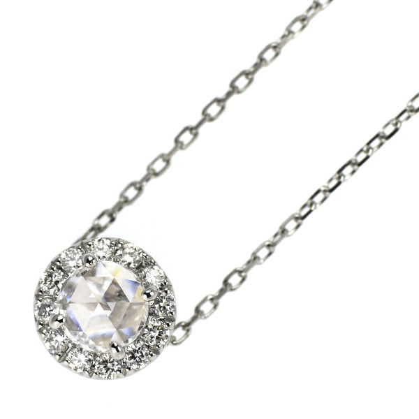 Pt950/ Pt850 ローズカットダイヤモンド ペンダントネックレス 0.15ct D0.07ct