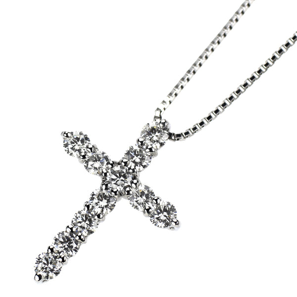 Pt900/ Pt850 ダイヤモンド ペンダントネックレス 0.50ct クロス