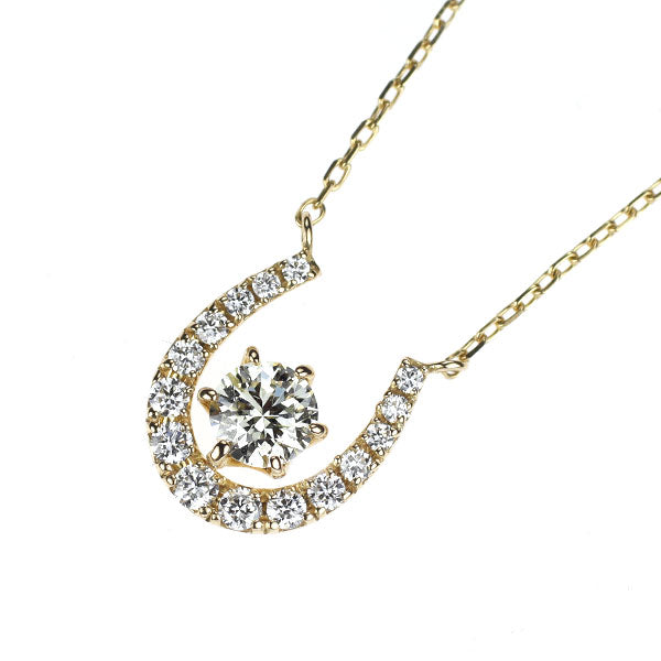 K18YG ダイヤモンド ペンダントネックレス 0.19ct D0.11ct
