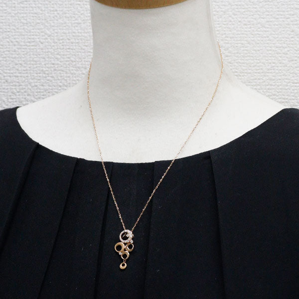 K18PG ダイヤモンド ペンダントネックレス 0.34ct