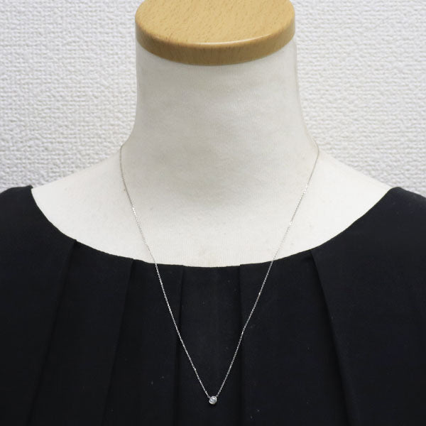 スタージュエリー Pt950 ダイヤモンド ペンダントネックレス 0.10ct ムーンセッティング
