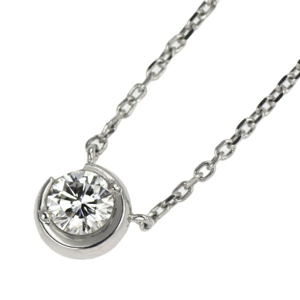 スタージュエリー Pt950 ダイヤモンド ペンダントネックレス 0.10ct ムーンセッティング
