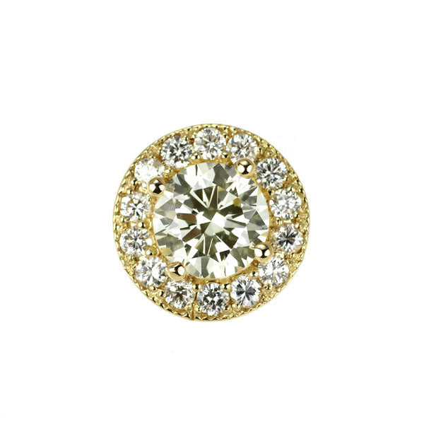 新品 K18YG ダイヤモンド ペンダントトップ 0.724ct VLY SI1 G D0.23ct 【エスコレ】