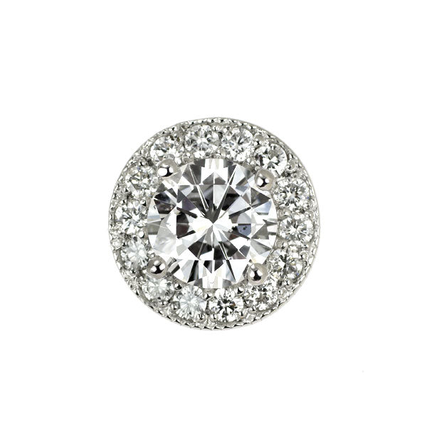 新品 Pt950 ダイヤモンド ペンダントトップ 0.743ct E SI2 G D0.23ct 【エスコレ】