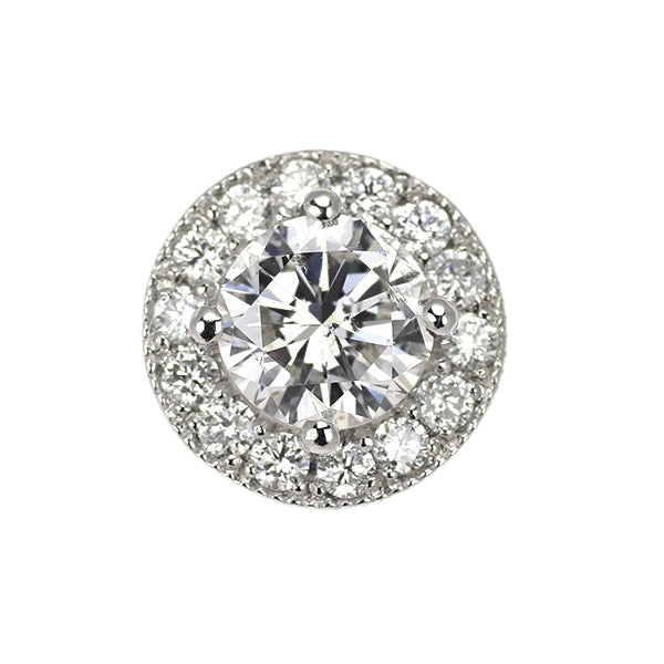新品 Pt950 ダイヤモンド ペンダントトップ 0.800ct G SI2 G D0.23ct 【エスコレ】
