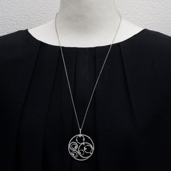 クイーン/Queen K18WG ダイヤモンド ペンダントネックレス 1.57ct