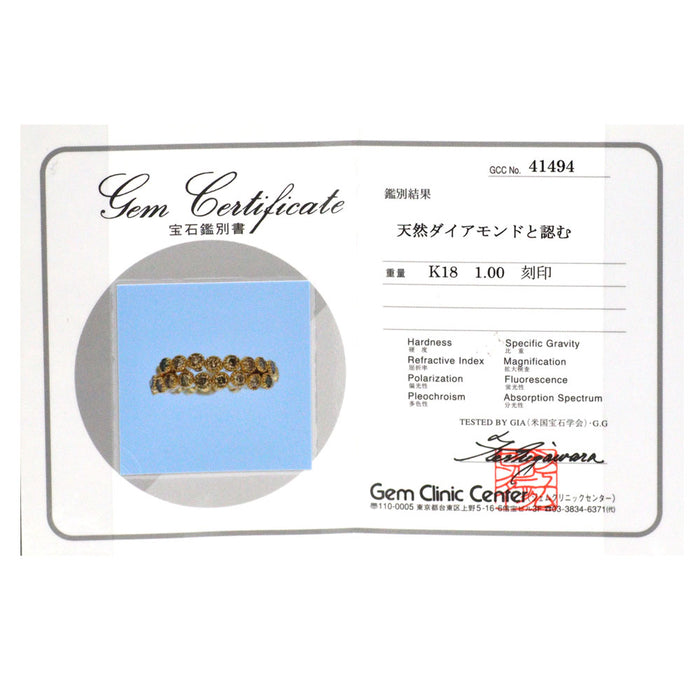 K18YG ダイヤモンド リング 1.00ct 形状記憶