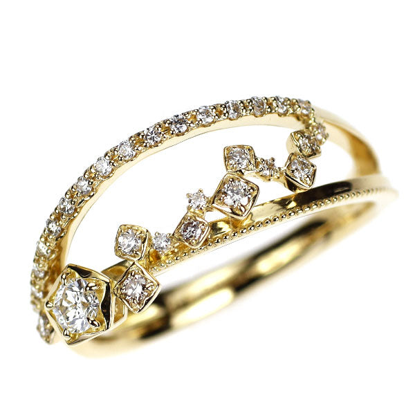 wish upon a star K18YG ダイヤモンド リング 0.108ct D0.17ct