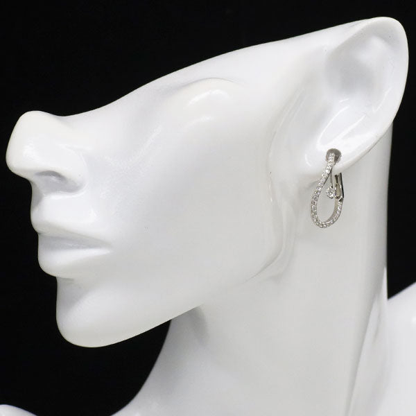K18WG ダイヤモンド フープピアス 0.82ct