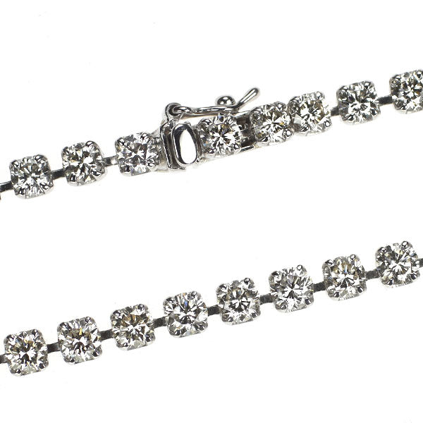 K18WG ダイヤモンド ネックレス 10.00ct テニス