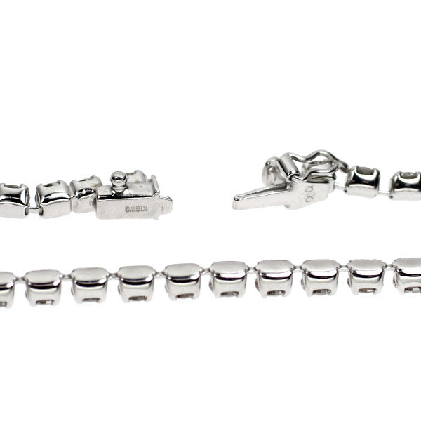 K18WG ダイヤモンド ネックレス 10.00ct テニス
