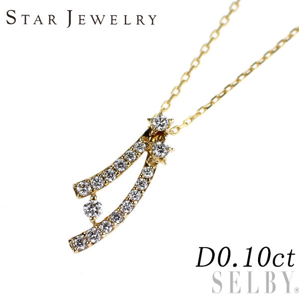 スタージュエリー K18PG ダイヤモンド ペンダントネックレス 0.10ct