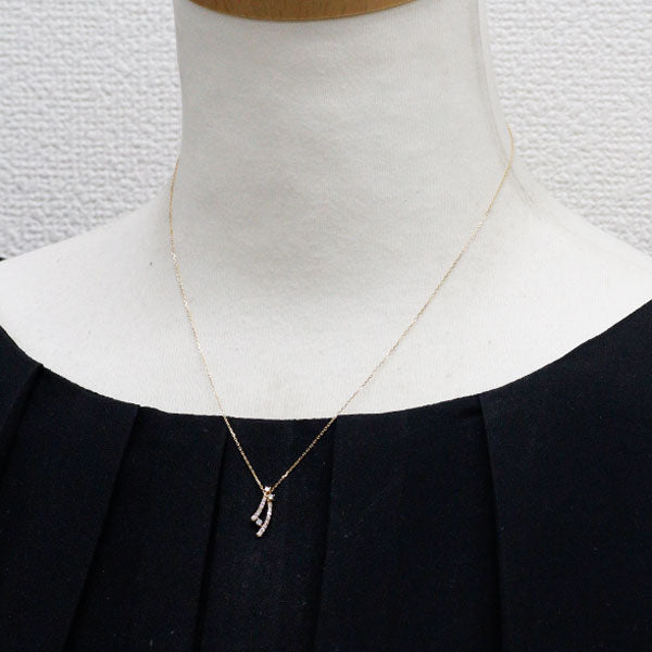スタージュエリー K18PG ダイヤモンド ペンダントネックレス 0.10ct
