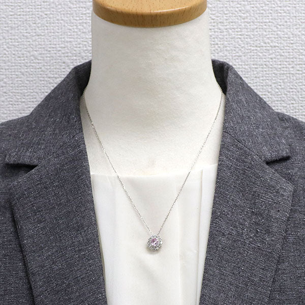 Pt950/ Pt850 ピンクサファイア ダイヤモンド ペンダントネックレス 0.78ct D0.51ct