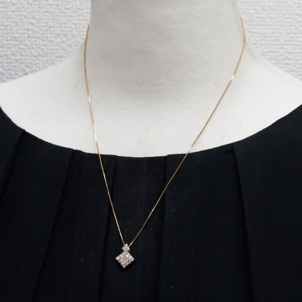 K18PG ダイヤモンド ペンダントネックレス 0.52ct