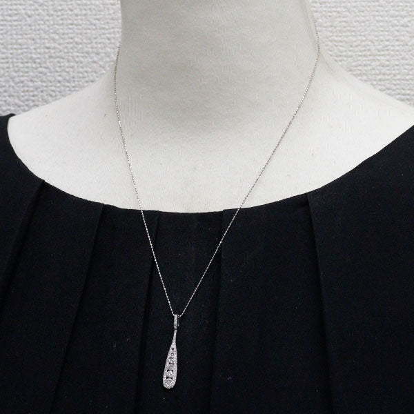 K18WG ダイヤモンド ペンダントネックレス 0.87ct