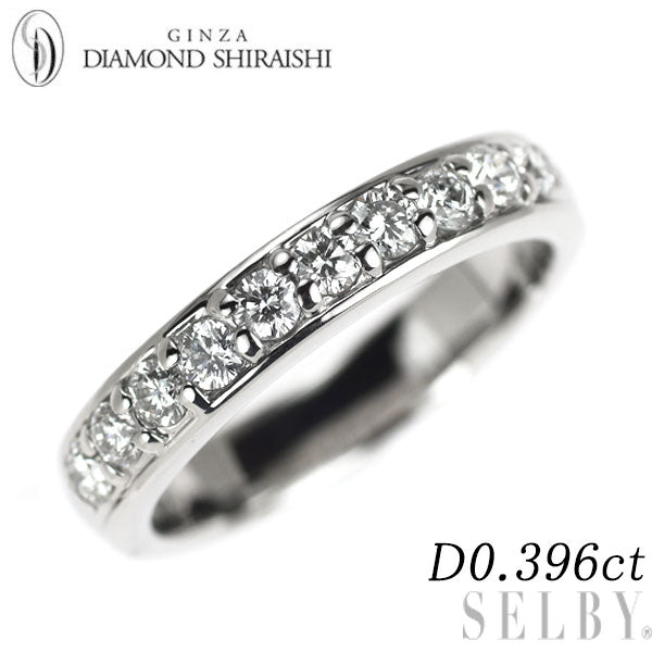 ダイヤモンドシライシ Pt900 ダイヤモンド リング 0.396ct ハーフエタニティ