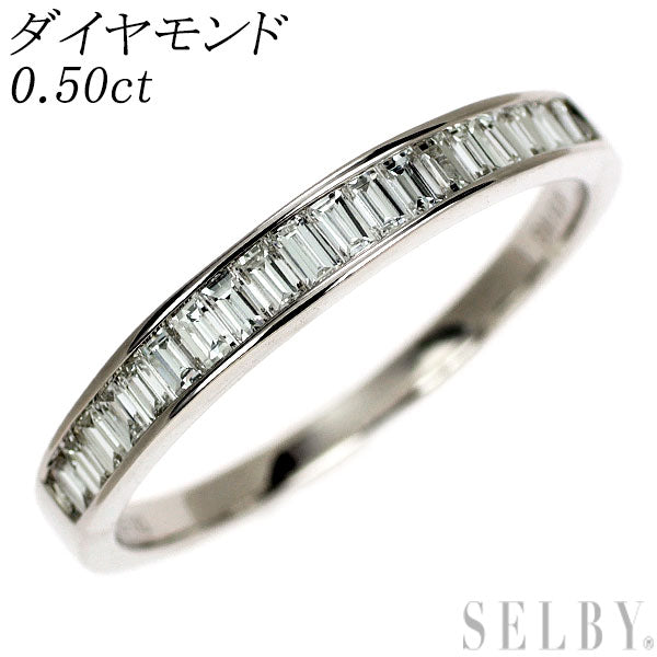 K18WG ダイヤモンド リング 0.50ct ハーフエタニティ