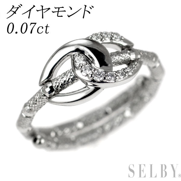Pt950 ダイヤモンド リング 0.07ct 形状記憶 フリーサイズ9号～