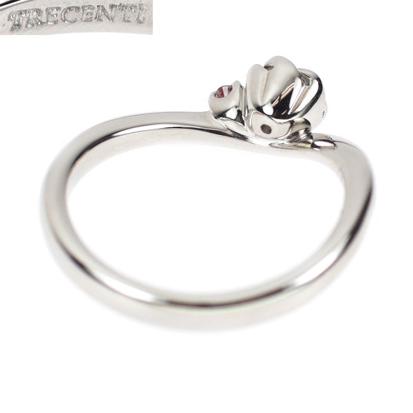 トレセンテ Pt900 ダイヤモンド 天然ピンクダイヤモンド リング 0.18ct PD0.02ct フローラ チェリーブロッサム