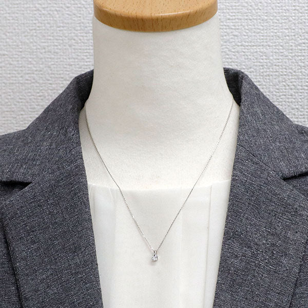 Pt950/ Pt850 ダイヤモンド ペンダントネックレス 0.386ct G VVS2 G 一点留め