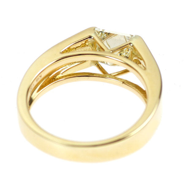 K18YG プリンセスカット ダイヤモンド リング 1.004ct