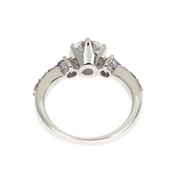Pt900 ダイヤモンド 天然ピンク/カラーレスダイヤ リング 0.839ct PD0.124ct D0.163ct ピンキー