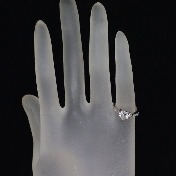Pt900 ダイヤモンド 天然ピンク/カラーレスダイヤ リング 0.839ct PD0.124ct D0.163ct ピンキー