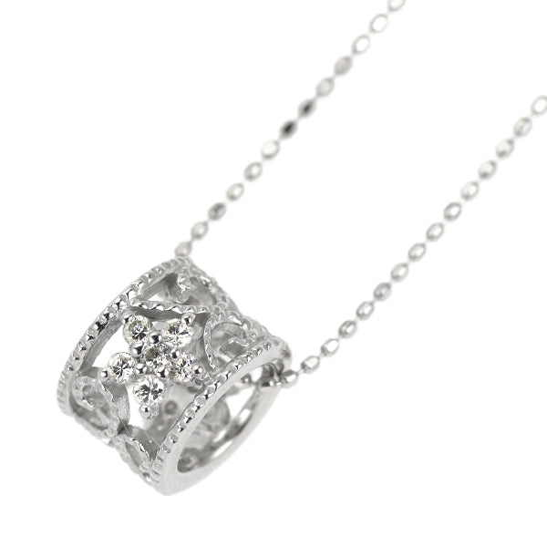 K18WG ダイヤモンド ペンダントネックレス 0.12ct