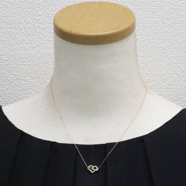サマンサティアラ K18PG ダイヤモンド ペンダントネックレス 0.12ct ハート インフィニティ