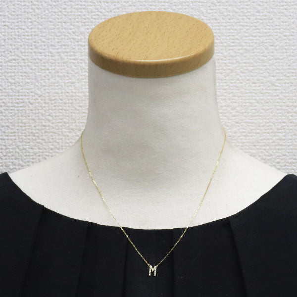 ヴィヴィアンクチュール/アーカー K18YG ダイヤモンド ペンダントネックレス 0.06ct 「M」 イニシャル