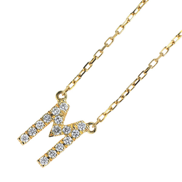 ヴィヴィアンクチュール/アーカー K18YG ダイヤモンド ペンダントネックレス 0.06ct 「M」 イニシャル